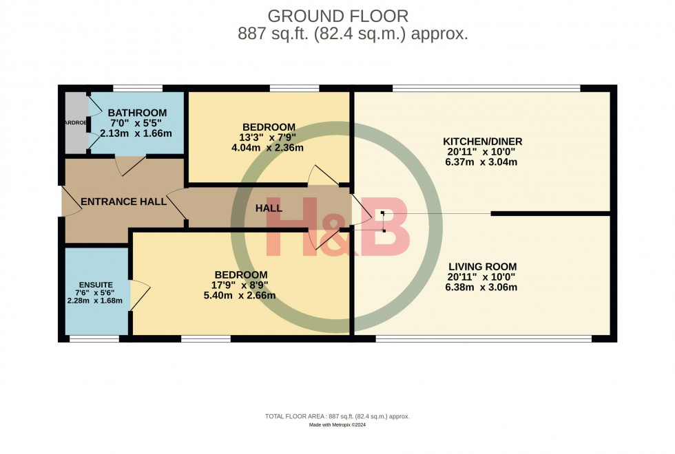 Floorplan for New Pond Street, Newhall